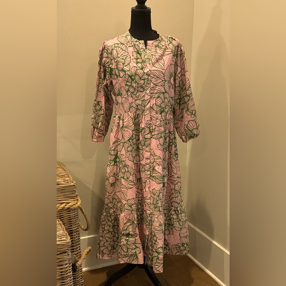 Philosophy Pink and Green Maxi Dress